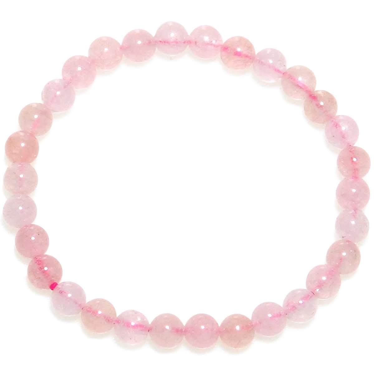 3月誕生石 可愛い AA ピンクアクアマリン (モルガナイト) 6mmブレスレット 【15cm 16.5cm 18cm】【4月誕生石】モルガナイト 幸福の石 藍...