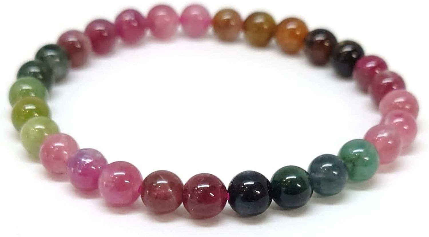 AA +マルチカラートルマリン6.5mmブレスレット【15cm 16.5cm 18cm】【10月 誕生石】電気石 歓喜 幸運 希望 友情 集中力 ヒーリング 癒...