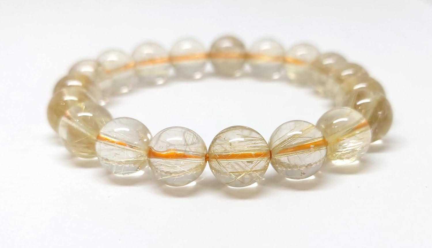 ルチルクォーツ ヴィ−ナスヘア 11mm ブレスレット 【8月 誕生石】 【15cm 16.5cm 18cm 】 愛、美の象徴 信頼関係 行動力 強...