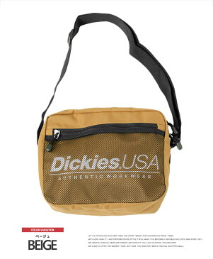 Dickies(ディッキーズ) ミニ ショルダーバッグ メンズ レディース メッシュ ポーチ 男女兼用 ミニバッグ ポシェット 横型 ブランド 肩掛け 斜めがけ アウトドア 小さめ ミニショルダー フェス 収納 サコッシュ かばん 鞄 ボディバッグ