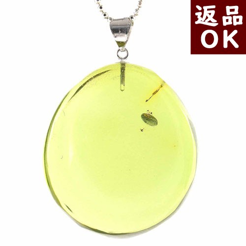 ＼最大30％OFFクーポン／琥珀 ペンダントトップ ネックレス カリビアングリーンアンバー 雫型 ティアドロップ 14KWG チェーン別売り カリブ産 琥珀屋 送料無料 ハンドメイド 手作り パワーストーン 天然石 No 2648 ギフト ギフト 敬老の日 ギフトのサムネイル