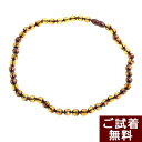 琥珀 ネックレス マルチカラー 48cm ラウンド 丸玉 9.7mm 切子 プリンセス ファセットカット 面カット イエローアンバー チェリーレッドアンバー 赤 No 2717 バルト産 送料無料 琥珀屋 ハンドメイド 天然石 ギフト ギフト