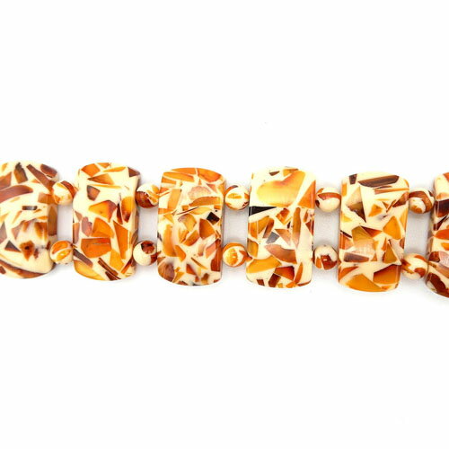 琥珀屋 職人が創る琥珀ジュエリーの＼P5倍＆最大25％OFFクーポン／琥珀 ネックレス モザイク 寄木細工 バルト産 44cm クレオパトラ スタイル シルバー 一点物 琥珀屋 No 3451 天然石 パワーストーン｜アングル3