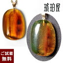 ブルーアンバーを彷彿 琥珀 ネックレス ペンダントトップ グリーンアンバー 未処理石 レインボー メキシコ産 チェリーレッドアンバー 赤 雫型 楕円 オーバル ...