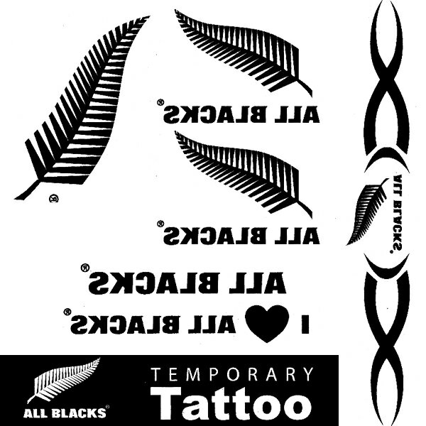 オールブラックス 公式グッズ オフィシャル ライセンスグッズテンポラリー タトゥー ボディーシール サポーターグッズラグビー ニュージーランド ワールドカップ大...