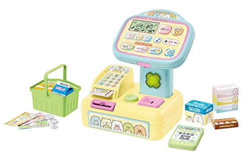 アガツマ すみっコぐらし ピピッとスキャンでおかいもの すみっコセルフレジスター 本体 1、お札 10、かご 1、シールシート 2 日本おもちゃ大賞2022 ベーシック トイ部門 大賞 3歳から おままごと