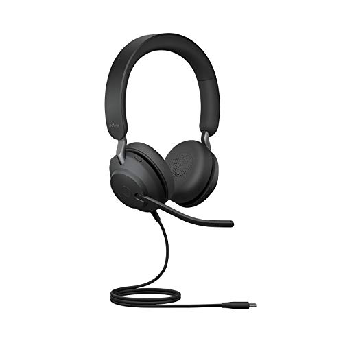 Jabra Evolve2 40 SE 両耳有線ヘッドセット マイク付き USB-C ノイズキャンセリング 1日中快適なメモリーフォームイヤークッション Web会議 Teams/Zoom