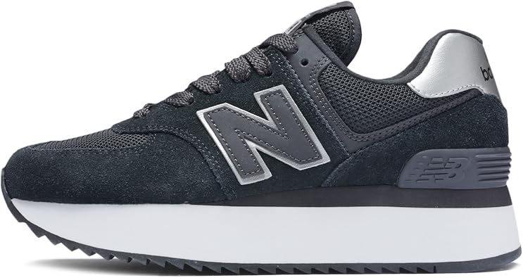 ニューバランス スニーカー WL574Z 574+ 厚底 現行モデル レディース NJ(BLACK) 24.5 cm B