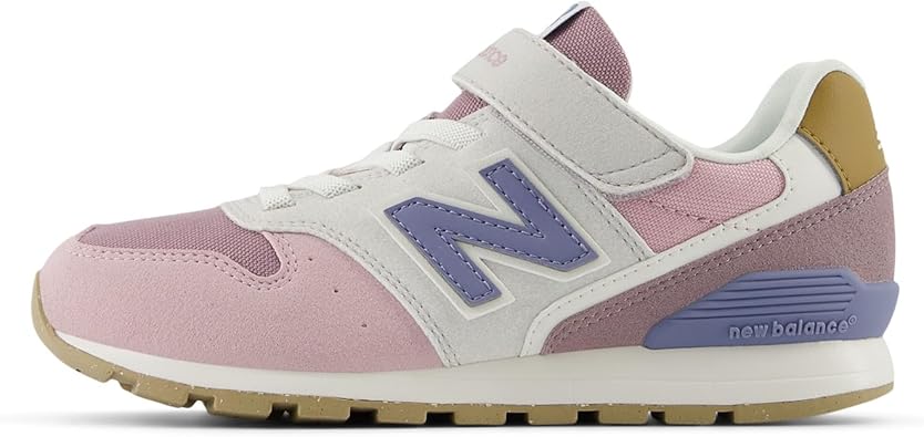 ニューバランス キッズスニーカー YV996 現行モデル ゴム紐 マジックテープ 男の子 女の子 RP3(GRAY/PINK) 24.0 cm M