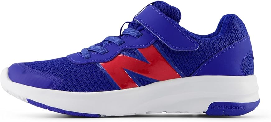 ニューバランス キッズシューズ 578 v1 570後継品 ジュニア 通学 通気 ベルクロ マジックテープ 幅広 ワイド 男の子 女の子 TA(BLUE/RED) 18.5 cm W(4)