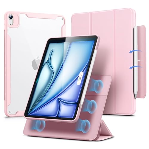 Rakuten - ESR iPad Air 11インチ ケース M4/M3/M2 2026/2025/2024 iPad Air 第5/4世代 2022/2020 対応 着脱式マグネットカバー 分離式デザイン 単体使用可能 縦横対応 多角度スタンド 自動スリープ/ウェイ