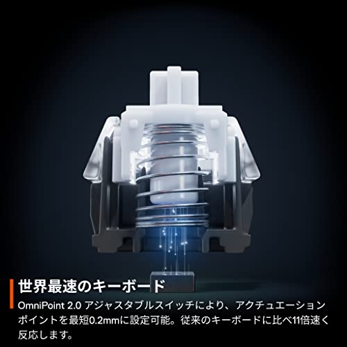 SteelSeries ラピッドトリガー 搭載 ゲーミングキーボード ミニサイズ Apex Pro Mini JP 有線 日本語配列 OmniPointスイッチ 2ーinー1アクションキー 搭載 64825 ブラック