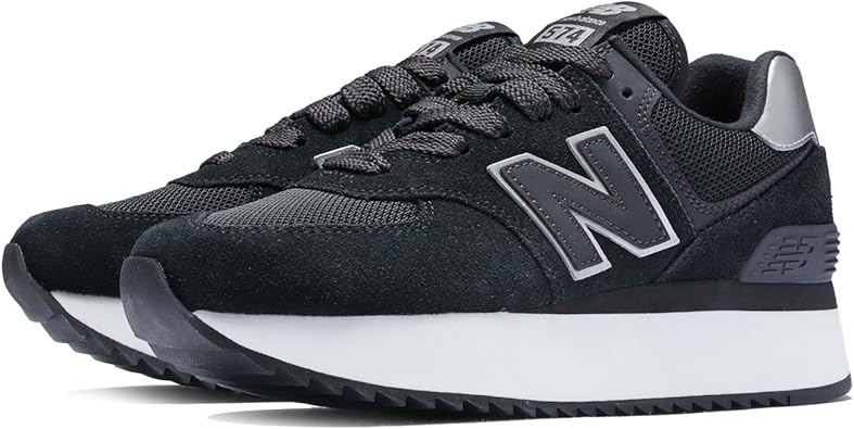 ニューバランス スニーカー WL574Z 574+ 厚底 現行モデル レディース NJ(BLACK) 24.5 cm B