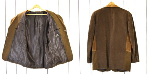 【33%OFF】5TA057】クレディミ Credimi 3つボタン シングル 生地切替し ジャケット L ダークブラウン×ベージュ コーデュロイ 秋冬対応 92-2007【スーパーSALE】【送料無料】【中古】【メンズビジネス】202501