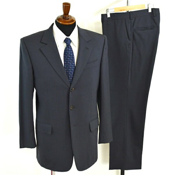 5XC058】ルイ ヴィトン 3ボタン シングルスーツ L A7 ダークグレー ノータック 極 定番 人気 LOUIS VUITTON LVMH V8209/SJ 合物 春秋 【送料無料】【中古】【メンズビジネス】202503
