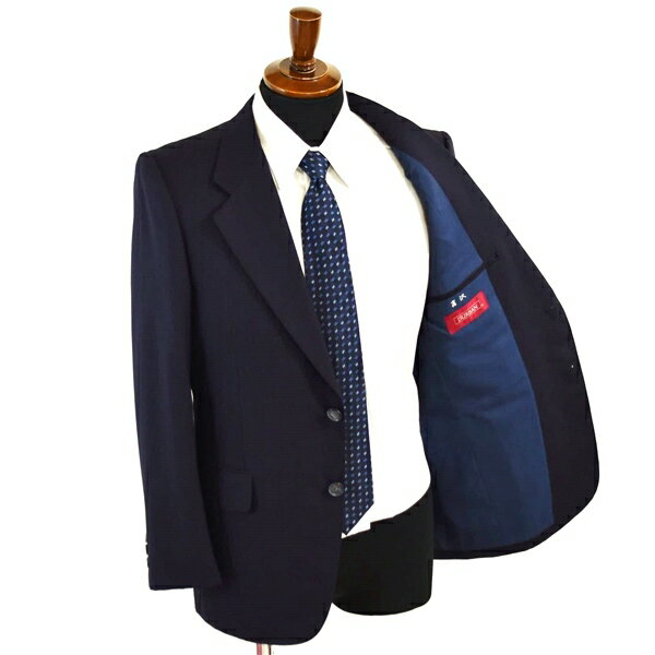 ダーバン 2つボタン シングルスーツ M Y6 ダークネイビー ストライプ ノータック 極 定番 人気 通勤 営業 1315128-39 夏物 春夏 5XD052 【送料無料】【中古】【メンズビジネス】202504