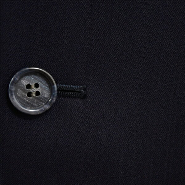 ダーバン 2つボタン シングルスーツ M Y6 ダークネイビー ストライプ ノータック 極 定番 人気 通勤 営業 1315128-39 夏物 春夏 5XD052 【送料無料】【中古】【メンズビジネス】202504