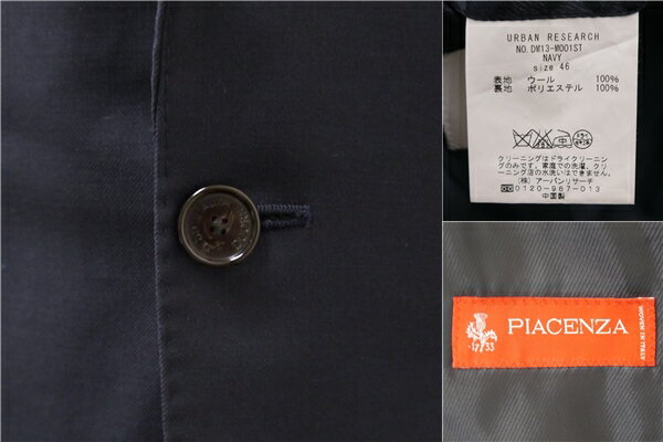 【10％OFF】5XE027】URBAN RESEARCH DOORS 伊製生地 3ピース 段返り 3つボタン シングルスーツ A5 M ダークネイビー DM13-M001ST 合物 春秋 【スーパーSALE】【送料無料】【中古】【メンズビジネス】202505