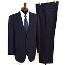 Jプレス 段返り 3つボタン シングルスーツ L A7 ダークネイビー ストライプ ノータック J.PRESS P11-SROV-KM-4-0006 夏物 春夏 5XE085 【送料無料】【中古】【メンズビジネス】202505