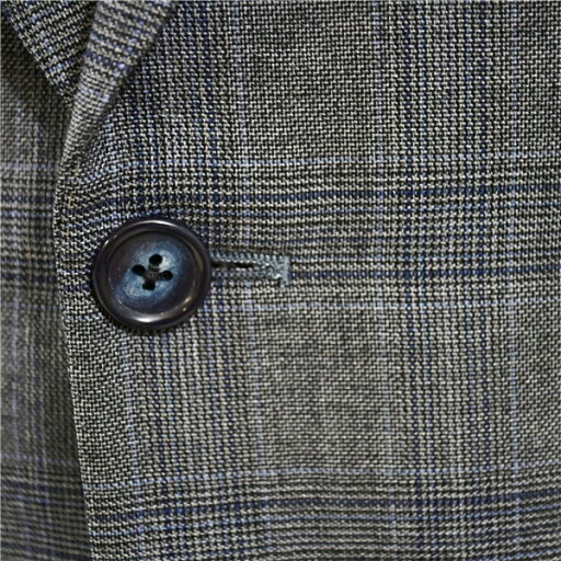 5XE117】麻布テーラー 3ピース 2つボタン シングルスーツ M A6 ダークグレー グレンチェック ノータック 極 定番 O113-ZA11 合物 春夏秋 【送料無料】【中古】【メンズビジネス】202505