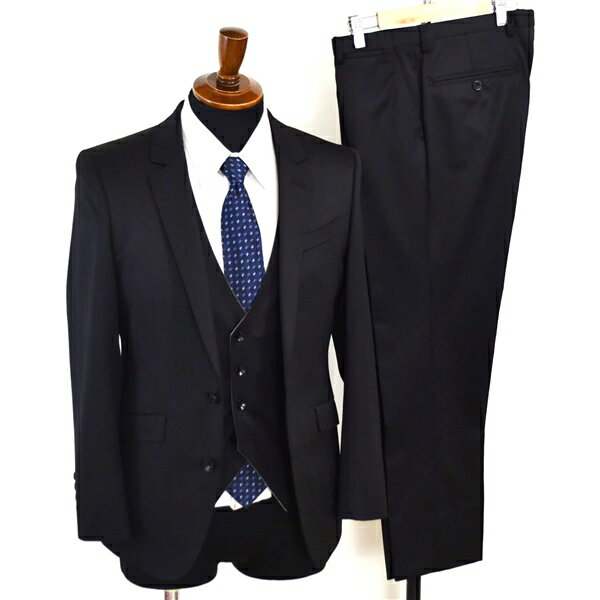 スリーピース】 SUIT SELECT スーツ A4 ネイビー セット