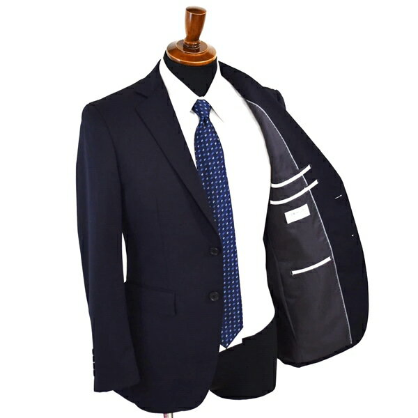 オリヒカ 2つボタン シングルスーツ S A4 ダークネイビー ノータック 極 定番 人気 通勤 営業 1M921659 夏物 春夏 薄手 5XF103 【送料無料】【中古】【メンズビジネス】202505