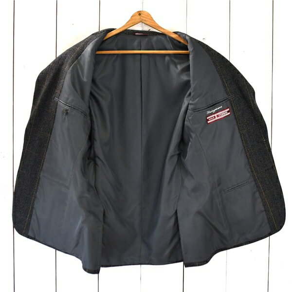 【10％OFF】5TG009】ダーバン D'URBAN 2つボタン シングル ジャケット 94A6 / M ダークグレー ヘリンボーンウインドペン 袖口2つ釦 M520244-96【スーパーSALE】【送料無料】【中古】【メンズビジネス】202507