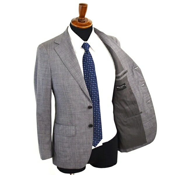 【送料無料】5XG014】アローズ green label relaxing 段返り 3つボタン シングルスーツ S Y3 ダークグレー ノータック 3121-161-2128 夏物 春夏 薄手 【中古】【メンズビジネス】202507