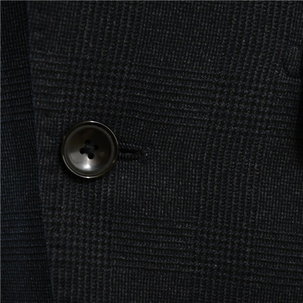 スーツセレクト 3ピース 2つボタン シングルスーツ L AB7 ダークネイビー グレンチェック ノータック BLKP2104 合物 春夏秋 5XG061 【送料無料】【中古】【メンズビジネス】202507