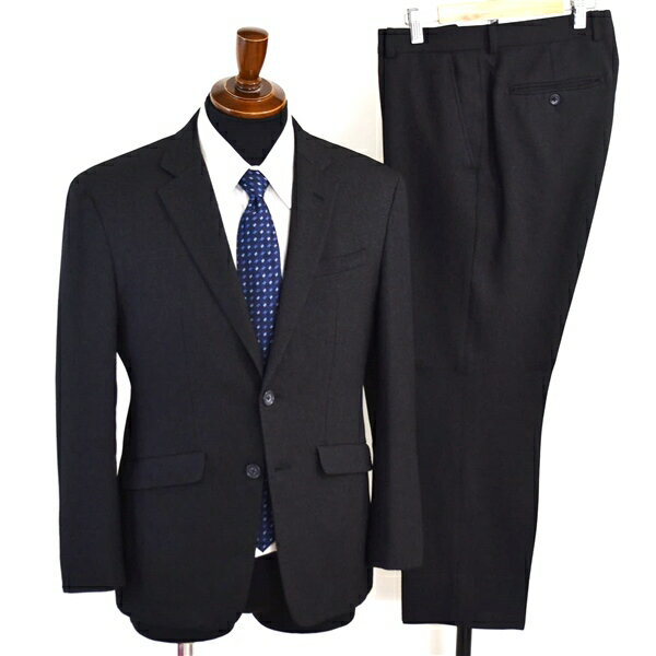 スーツセレクト　2釦シングルスーツ ¥31900 未使用品 フォーマル対応可】オールシーズン 2釦シングルスーツ ノータック 黒
