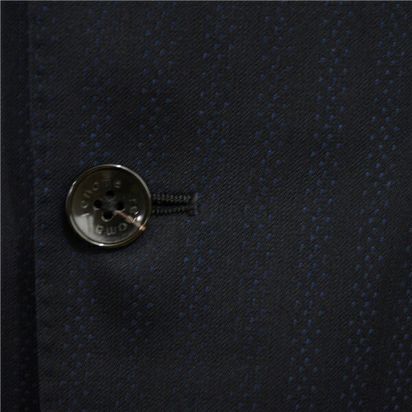 【10％OFF】5XG082】renoma HOMME 3ピース 2つボタン シングルスーツ L AB6 ダークネイビー ストライプ ノータック 極 定番 164061-88 合物 春秋 【スーパーSALE】【送料無料】【中古】【メンズビジネス】202507