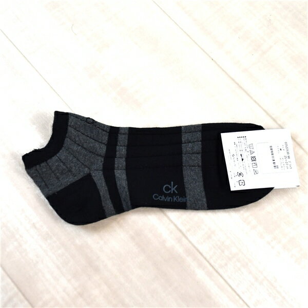 新品同様 未使用品 カルバンクライン CalvinKlein 靴下 ソックス 25～27cm ブラック×ダークグレー 02522530 / 5TH030【中古】【メンズビジネス】202508