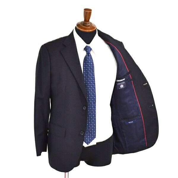 Jプレス J.PRESS 3つボタン シングル 段返り スーツ A5 / M ブラック シャドーストライプ ノータック 021-5-CSR-OV-GM-0313 / 5TH040 【送料無料】【中古】【メンズビジネス】202508