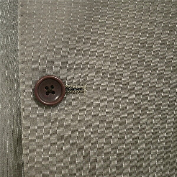 【25％OFF】JEAN RENO 伊製 REDA Super110's生地 2つボタン シングルスーツ M AB6 ライトグレー ストライプ ノータック 482S411 夏物 春夏 5XH024 【スーパーSALE】【送料無料】【中古】【メンズビジネス】202508