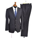 【送料無料】4TL050】パーソンズ PERSON'S FOR MEN 3つボタン シングル 段返り スーツ YA5 / M 黒 シャドーストライプ ノータック...