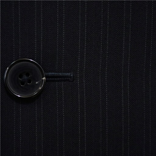 4XL023】エルメネジルドゼニア生地 3つボタン シングルスーツ M Y6 ブラック ストライプ ノータック 極 定番 人気 224224 合物 春秋 【送料無料】【中古】【メンズビジネス】202412