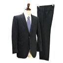 【送料無料】4NJ008】THE SUIT COMPANY 2つボタン シングルスーツ Y6 M ダークグレー 暗灰色 ストライプ ノータック 本切羽 春夏 0...