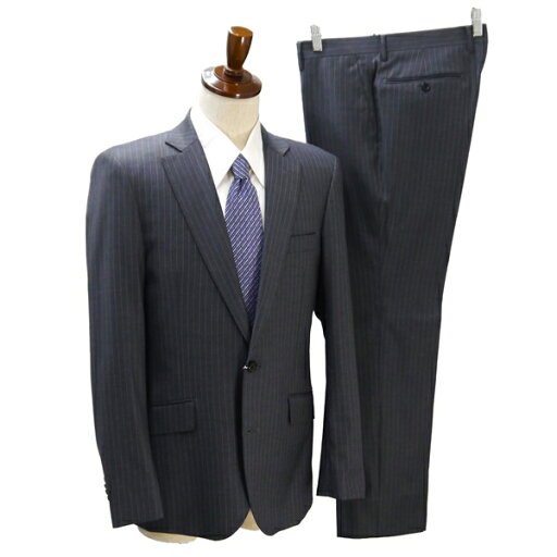 4NL092】geranos international Loro Piana 2つボタン シングルスーツ YA8 XL ダークグレー ストライプ ノータック 春秋冬 8417185 【送料無料】【中古】【メンズビジネス】202412 4NL092】geranos international Loro Piana 2つボタン シングルスーツ YA8 XL ダークグレー ストライプ ノータック 春秋冬 8417185 【送料無料】【中古】【メンズビジネス】202412