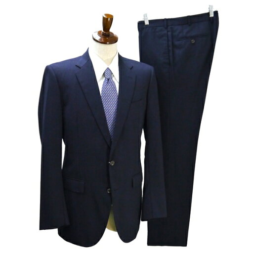 【送料無料】5NA035】JET CRUISE azabu tailor WORLD TRAVELER 2つボタン シングルスーツ YA9 XL ダークネイビー 本切羽 ストレッチ 春夏 【中古】【メンズビジネス】202501