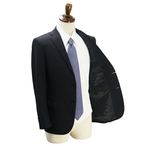 green label relaxing 2つボタン シングルスーツ Y5 M ダークグレー シャドーストライプ ノータック 春秋冬 3121-111-0955 5NA055 【送料無料】【中古】【メンズビジネス】202501