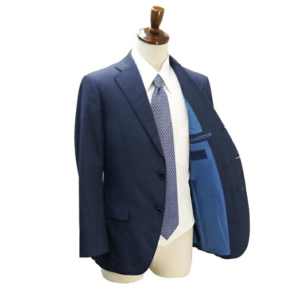 【送料無料】5NB003】Begin THE SUIT COMPANY 段返り 3つボタン シングルスーツ BB4 M ブルーネイビー ストライプ 本切羽 春秋冬 166118 【中古】【メンズビジネス】202502