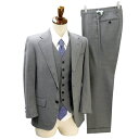 ODONATA green label reraxing カノニコ 3ピース 段返り 3つボタン シングルスーツ YA3 S グレー 春秋冬 3121-110-0979 5NB022 【送料無料】【中古】【メンズビジネス】202502