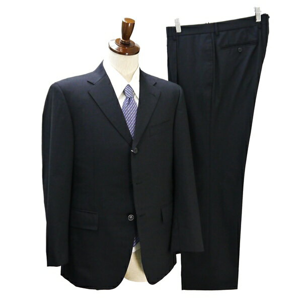 【送料無料】5NB053】JUNKO SHIMDA JS homme BRITISH WOOL 3つボタン シングルスーツ AB5 M ダークグレー ワンタック 春秋 合物 7JB00035 【中古】【メンズビジネス】202502