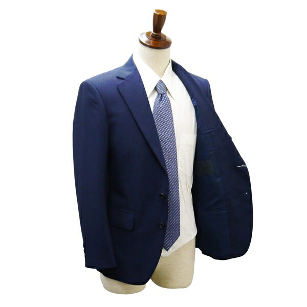 【送料無料】5NE006】美品 GINZA Global Style Technical Worsted Fabric 2つボタン シングルスーツ A5 M 光沢があるダークネイビー 春秋冬 【中古】【メンズビジネス】202505