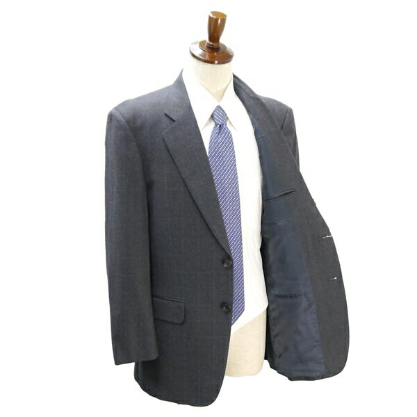 【10％OFF】5NE037】DAKS LONDON 2つボタン シングルスーツ 袖口4つボタン A6 M ダークグレー ウインドペン ツータック 春秋冬 A AW 317VK 【スーパーSALE】【送料無料】【中古】【メンズビジネス】202505