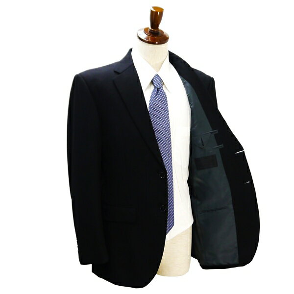 【送料無料】5NE056】EXCELLENT LANIFICIO F.LLI CERRUTI 2つボタン シングルスーツ AB7 L ブラック 黒 ノータック 春秋冬 03302-5371 【中古】【メンズビジネス】202505
