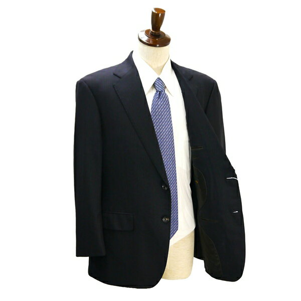 【送料無料】5NG020】Savile Row サヴィルロウ Ermenegildo Zegna 2つボタン シングルスーツ BE4 L ダークグレー アジャスター 本切羽 A11S3330 【中古】【メンズビジネス】202507