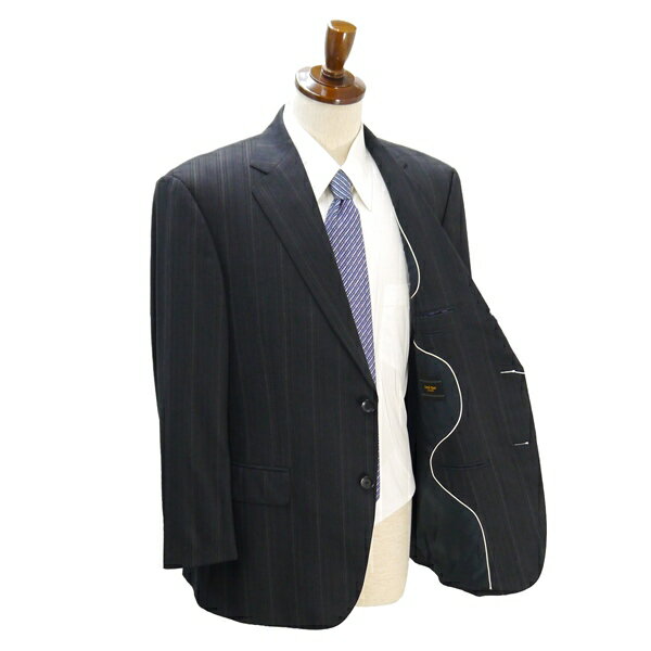 【送料無料】5NG029】Savile Row セヴィルロウ MOXON 2つボタン シングルスーツ BE4 L ダークグレー アジャスター 本切羽 春夏 H10S2882 【中古】【メンズビジネス】202507