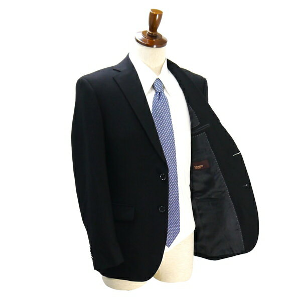 5NG091】BUSINESS EXPERT 2つボタン シングルスーツ A5 M ブラック 黒 ノータック ウエストアジャスター 春秋 合物 4020 【中古】【メンズビジネス】202507