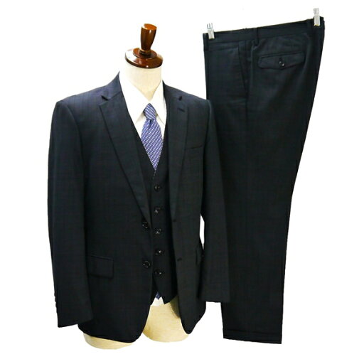 CROWDED CLOSET メンズビギ 3ピース 2つボタン シングルスーツ AB6 L ダークグレー チェック ノータック 春秋冬 M0253F102 5NH012 【中古】【メンズビジネス】202508 CROWDED CLOSET メンズビギ 3ピース 2つボタン シングルスーツ AB6 L ダークグレー チェック ノータック 春秋冬 M0253F102 5NH012 【中古】【メンズビジネス】202508